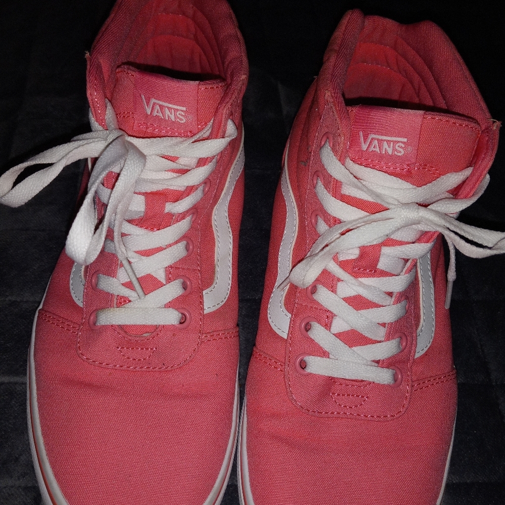 Vans pink hightop size 11